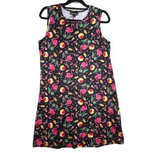 Dress Works Large Black Sleeveless Flamingo Summer